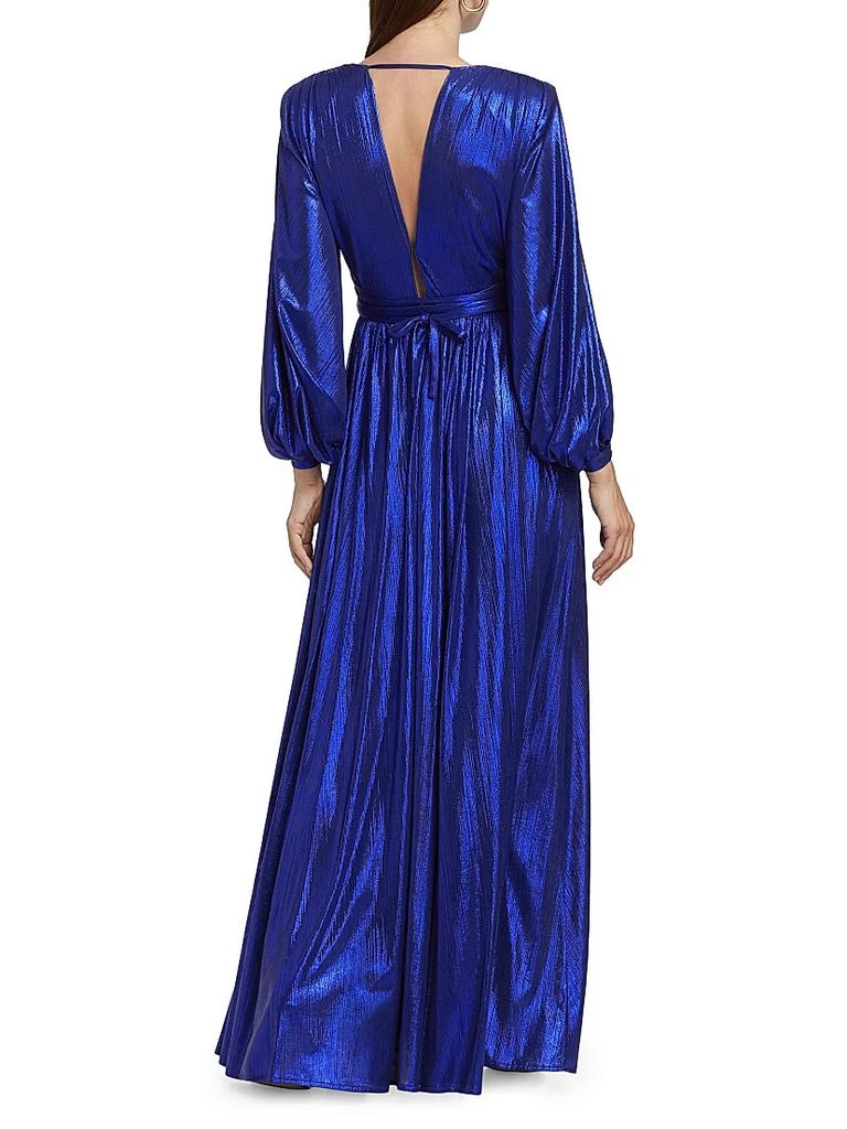BRONX AND BANCO Zoe Metallic Long-Sleeve Gown 5