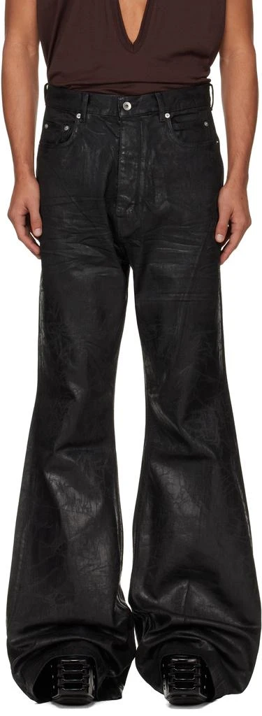 Rick Owens Black Concordians Bolan Bootcut Jeans 1