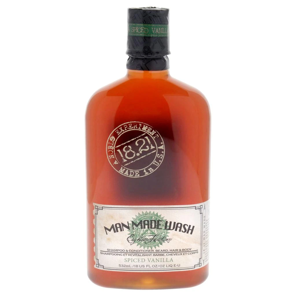 18.21 Man Made Man Made Wash - Spiced Vanilla by  for Men - 18 oz 3-In-1 Shampoo, Conditioner and Body Wash 1