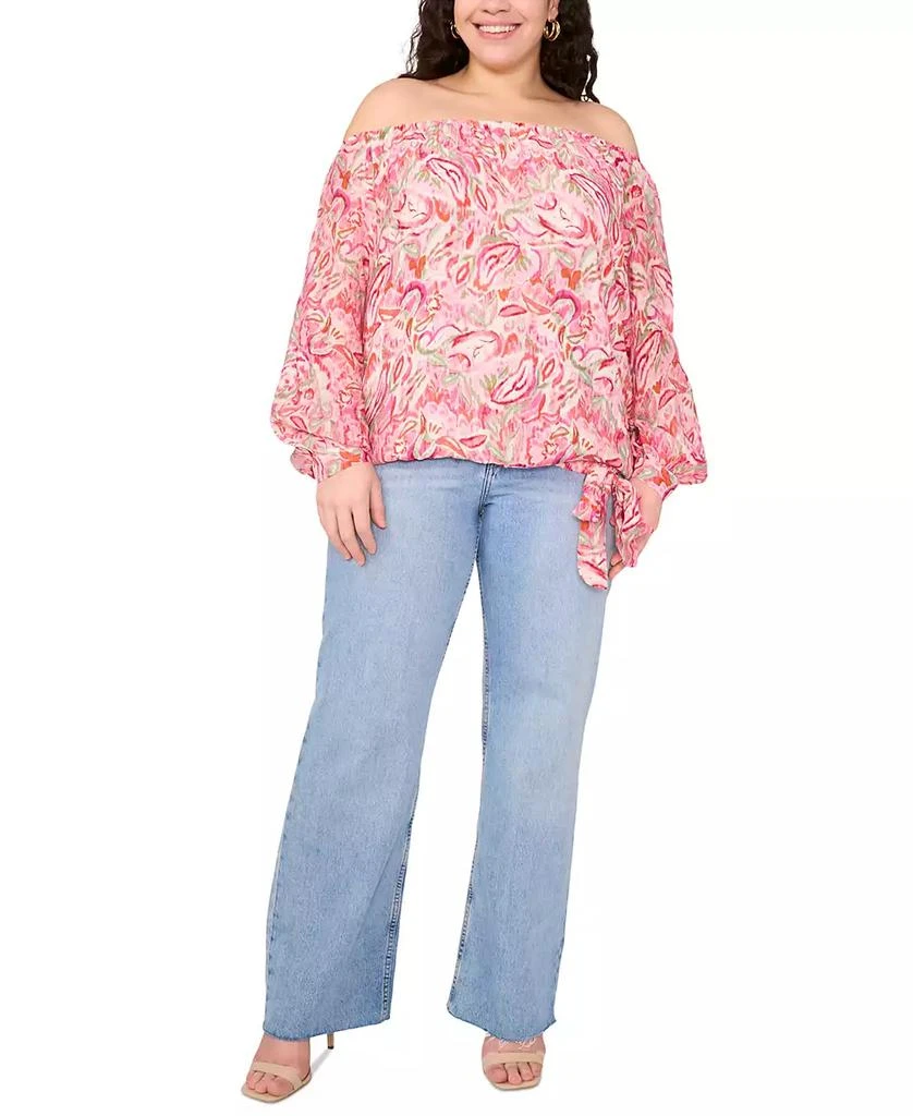 Vince Camuto Plus Size Printed Off-The-Shoulder Top 3