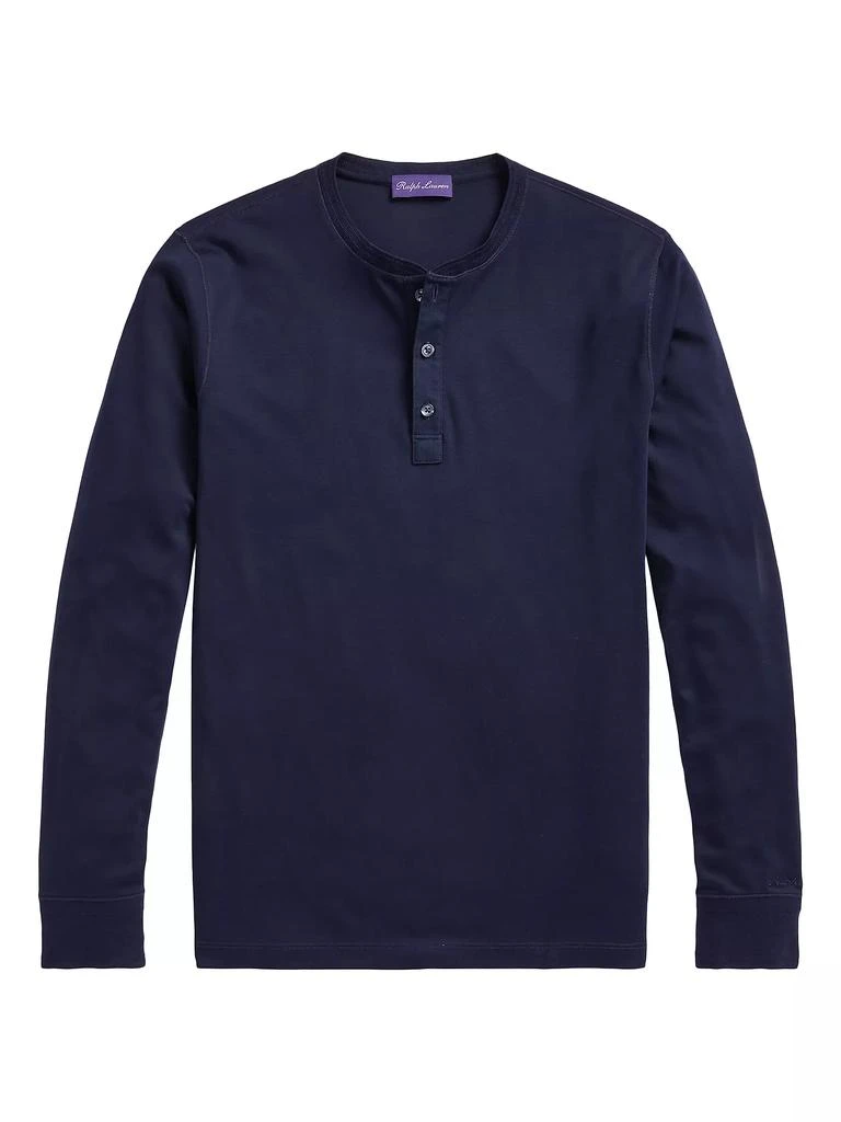 Ralph Lauren Textured Cotton-Silk Henley Shirt 1