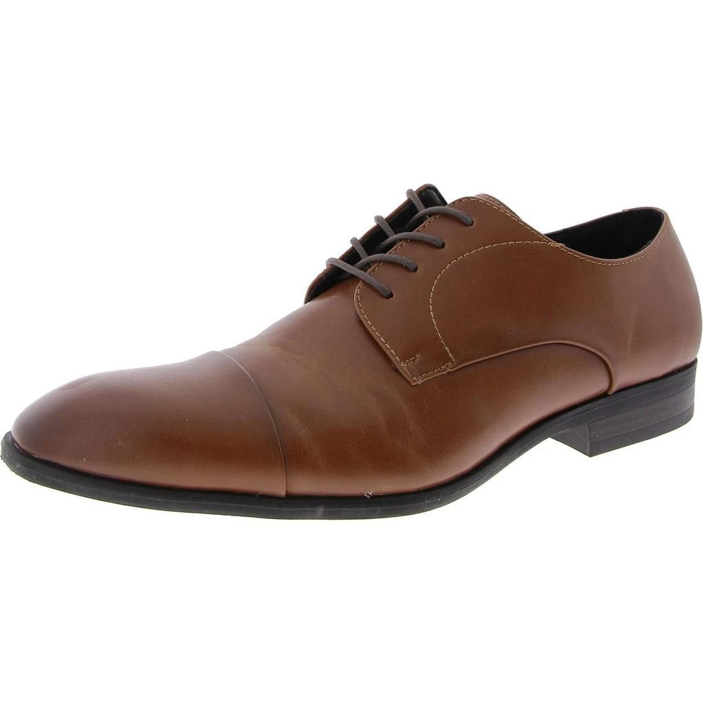 Alfani Quinn Mens Faux Leather Lace Up Oxfords 4