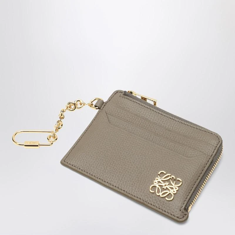 Loewe Anagram card holder in taupe with chain 3