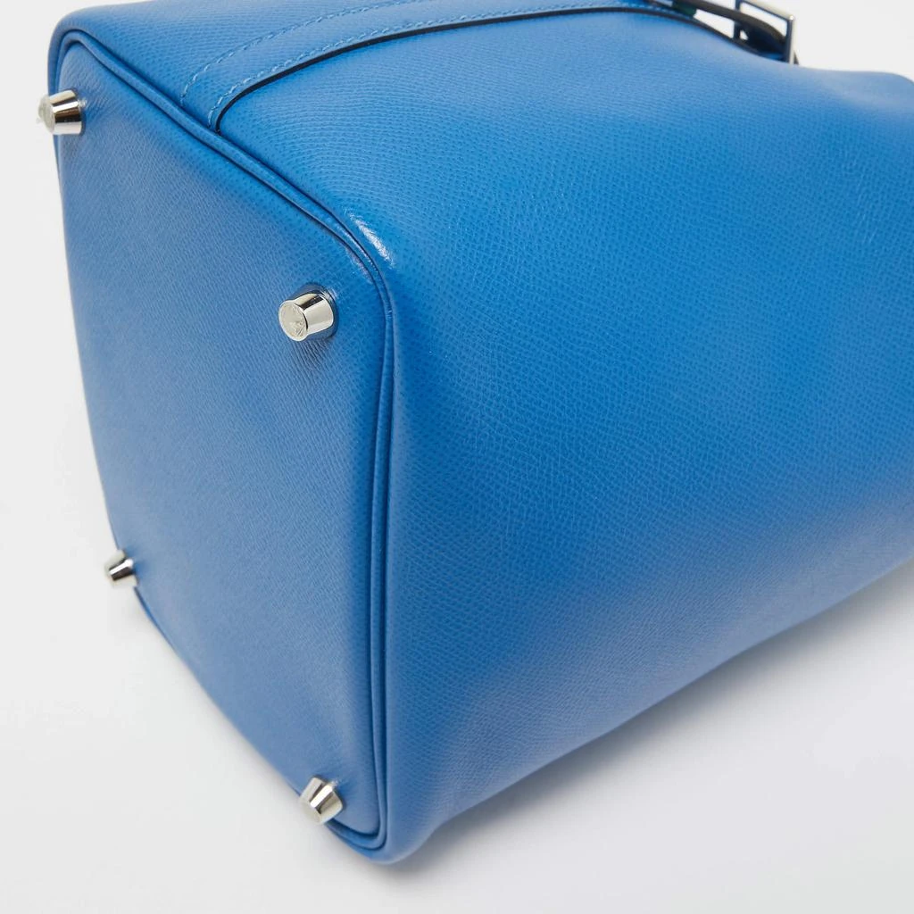 Hermes Hermes Bleu Zellige/Bleu Encre/Rouge Epsom Leather Picotin Lock Tressage 18 Bag 12