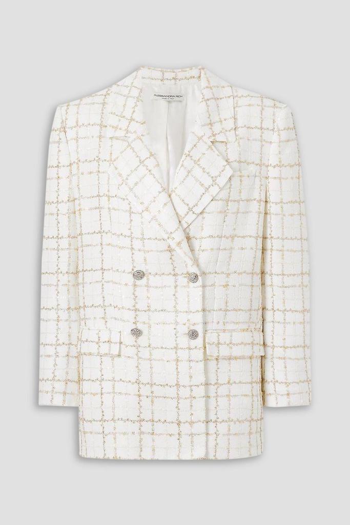 Alessandra Rich Embroidered tweed blazer - Suits - Compare