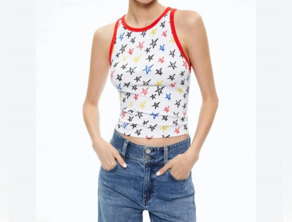 Alice + Olivia Alice + Olivia - Stars Allen Ribbed Knit Tank Top 4