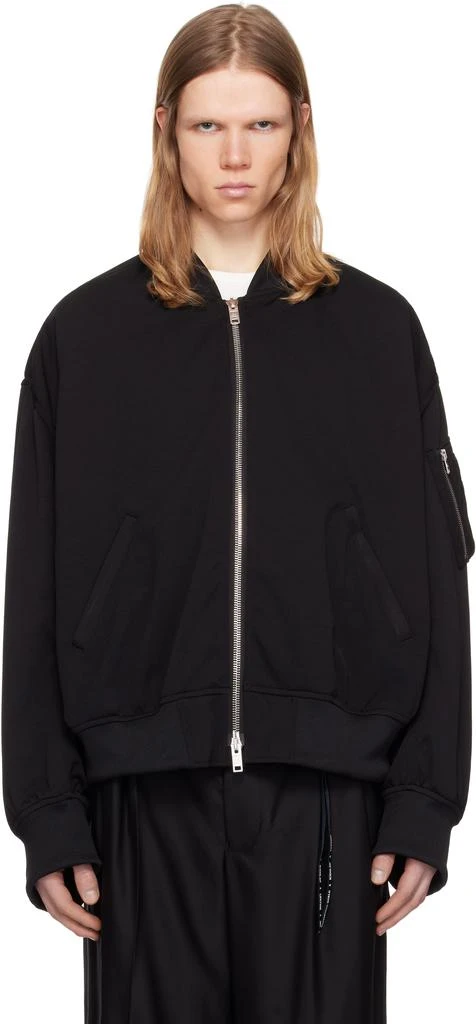 mastermind WORLD Black Jersey Bomber Jacket 1