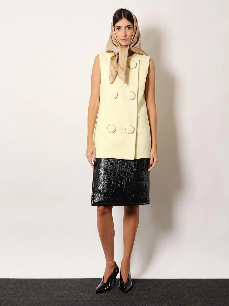 Gucci Shiny leather and neoprene skirt 2