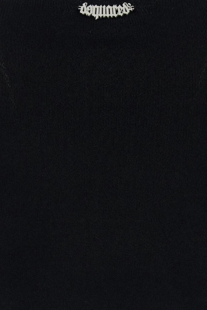 DSQUARED2 Black viscose blend mini dress 2