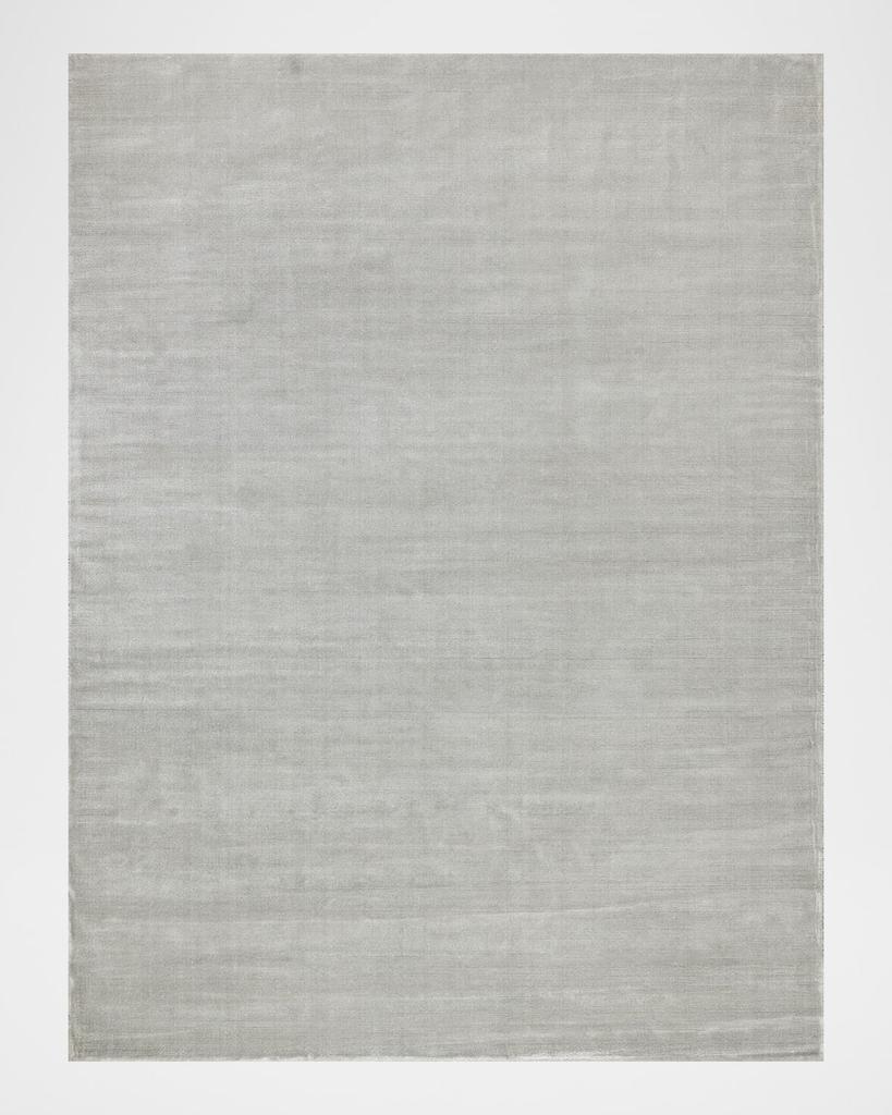 Exquisite Rugs Velutto Hand-Loomed Light Silver Rug, 10' x 14'