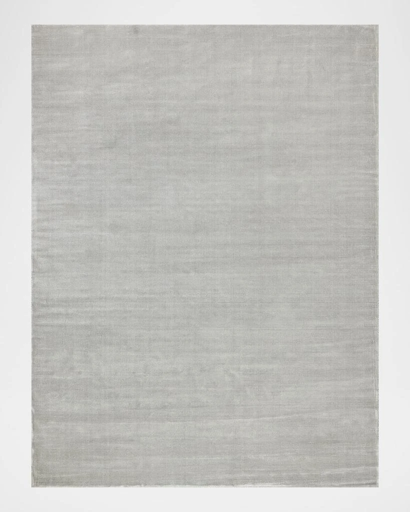 Exquisite Rugs Velutto Hand-Loomed Light Silver Rug, 10' x 14' 1
