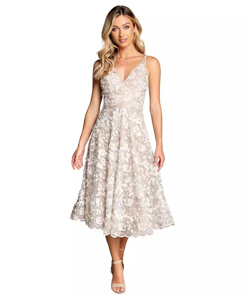 Dress The Population Women's Elisa Floral-Embroidered Midi Dress 1
