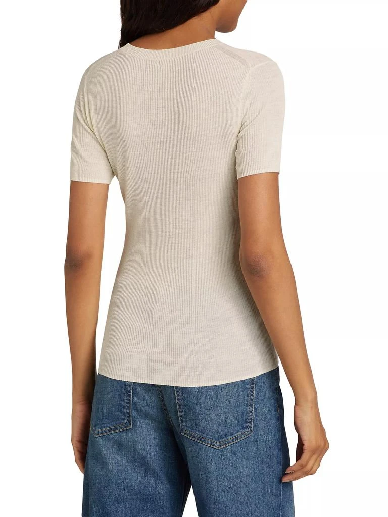 Nili Lotan Araceli Silk Short-Sleeve Sweater 5