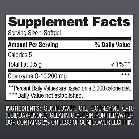 Member's Mark Member's Mark CoQ10 Softgels, 200 mg, 180 ct.