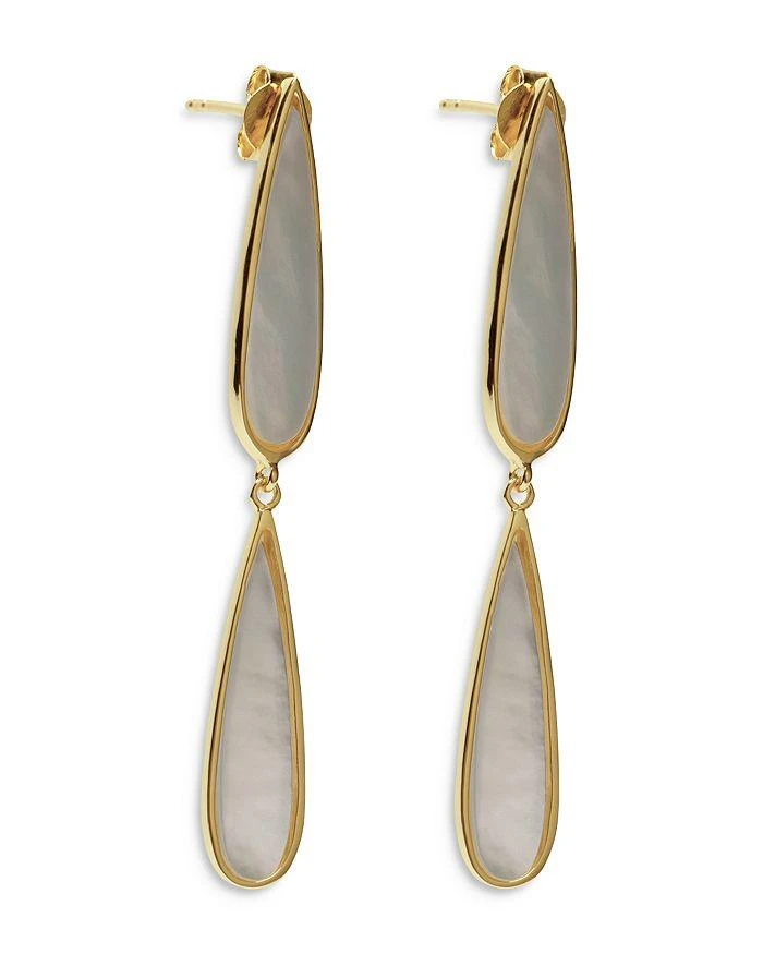 Argento Vivo Mother Of Pearl Double Drop Earrings in 18K Gold Plated Sterling Silver 1
