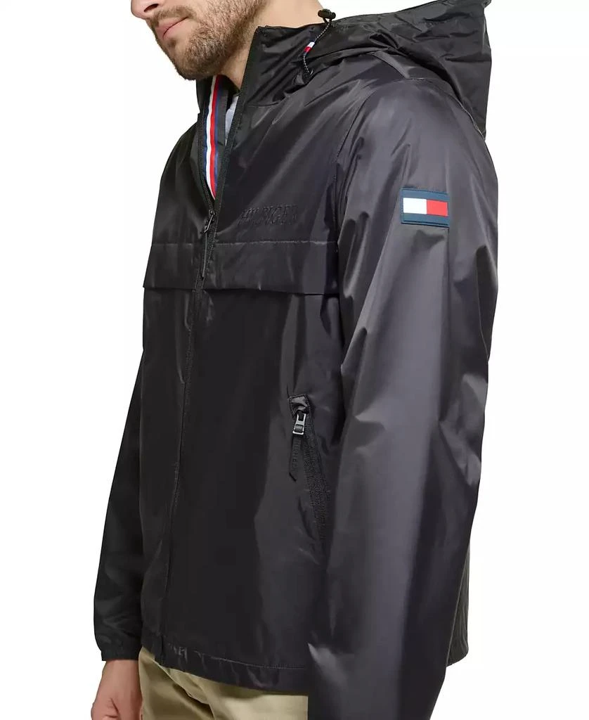 Tommy Hilfiger Men's Stretch Hooded Zip-Front Rain Jacket 5