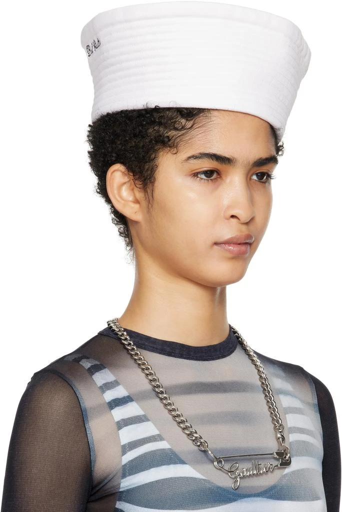 Jean Paul Gaultier White 'The Wide Sailor' Bucket Hat 2
