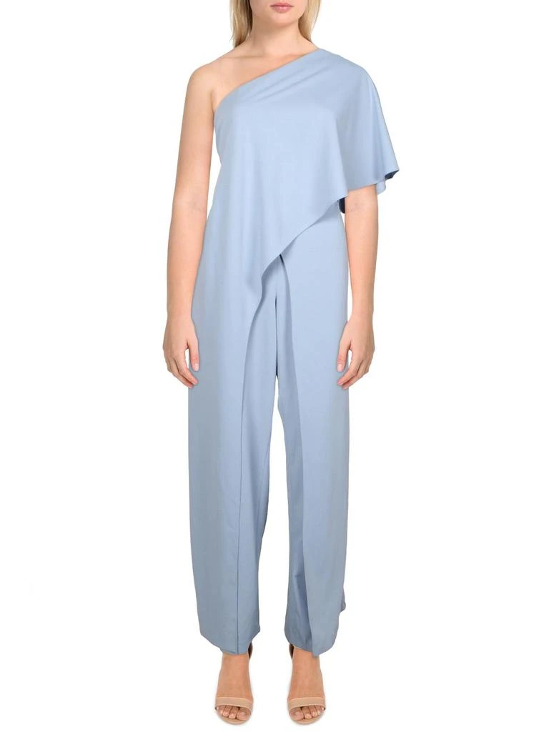 Adrianna Papell Womens One Shoulder Draped Jumpsuit 5