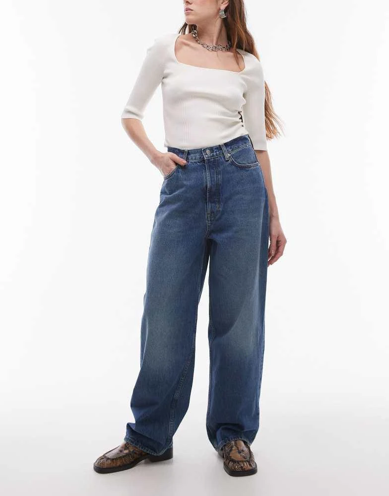 ARKET ARKET Amber barrel leg jeans in aged washed blue 1