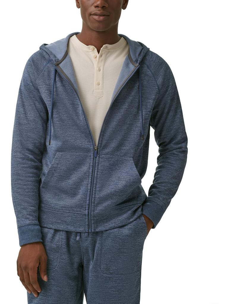 BASS OUTDOOR Harbor Mens Textured Polyester Zip Hoodie