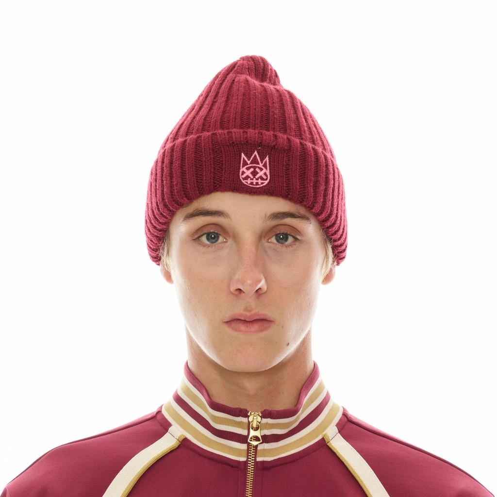 Cult Of Individuality Knit Hat With Clean 2 Tone Shimuchan Logo In Cabernet 1