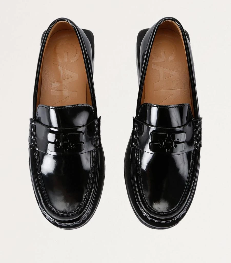 Ganni Butterfly-Logo Loafers 3