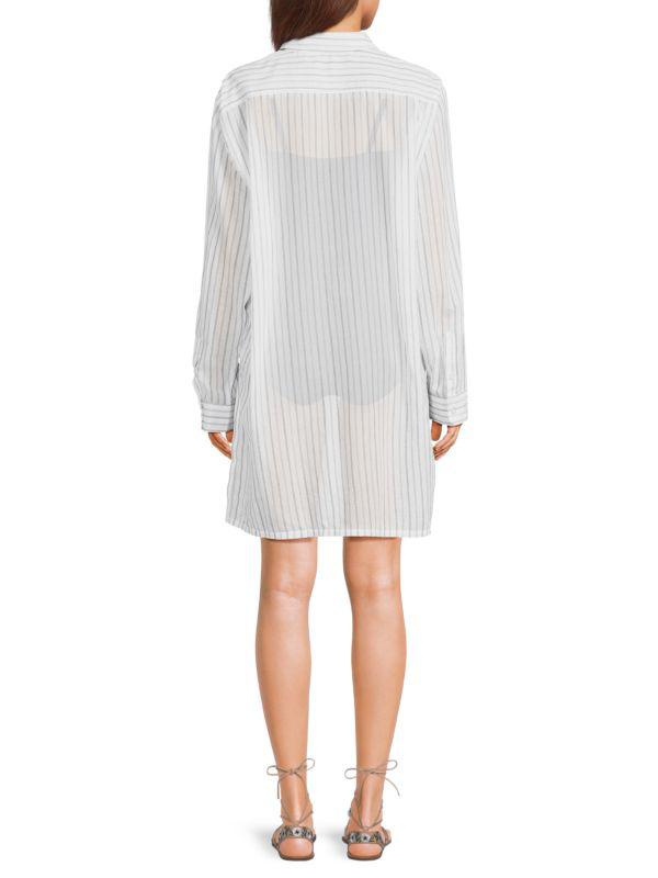 Ralph Lauren Popover Cotton Striped Coverup Shirt