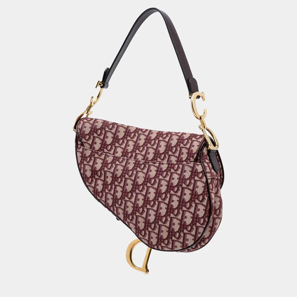 Dior Dior Red Oblique Canvas Saddle Bag 2