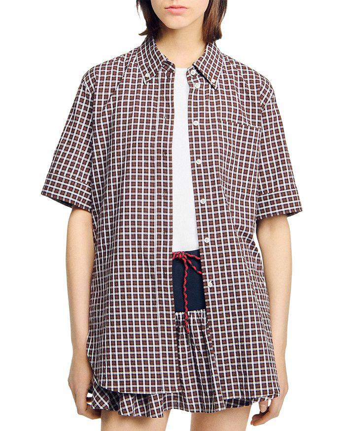 Sandro Oversized Check Shirt