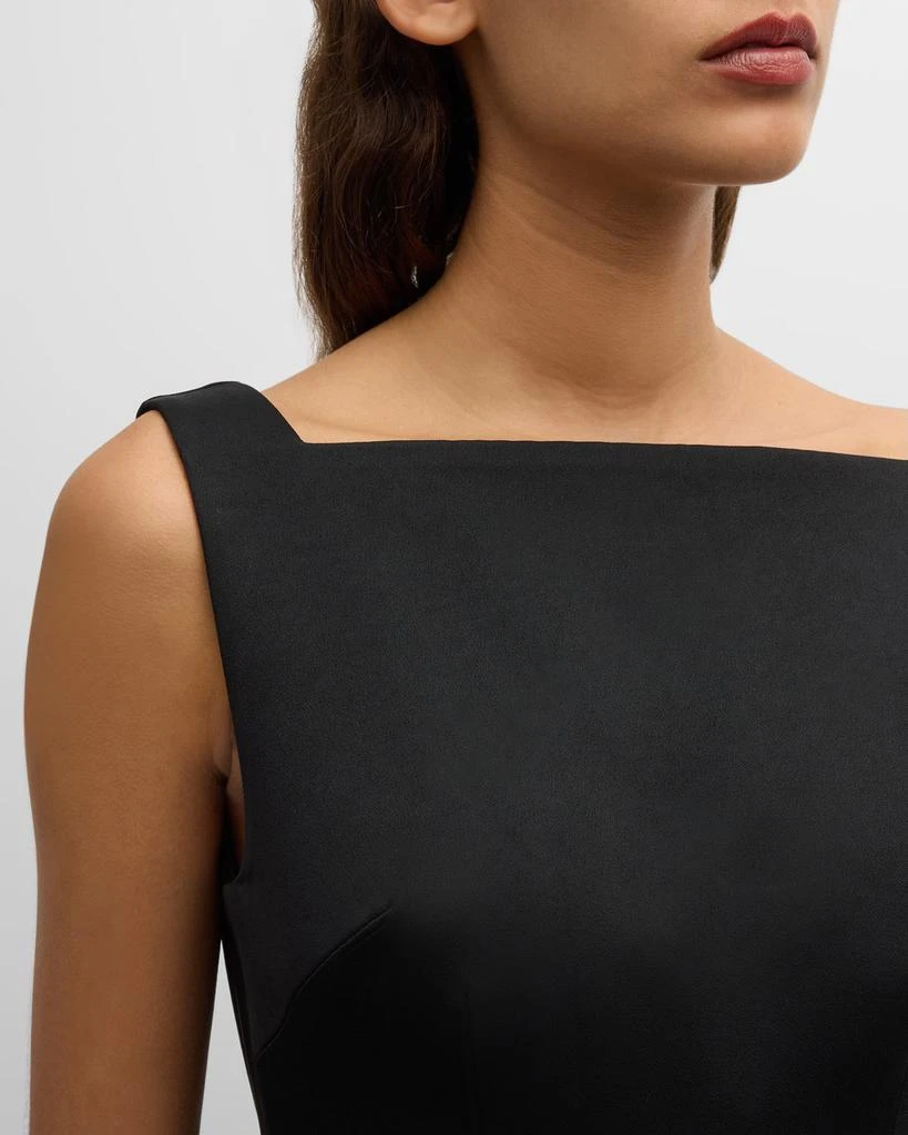 Alex Perry Backless Draped Satin Crepe Column Gown 5