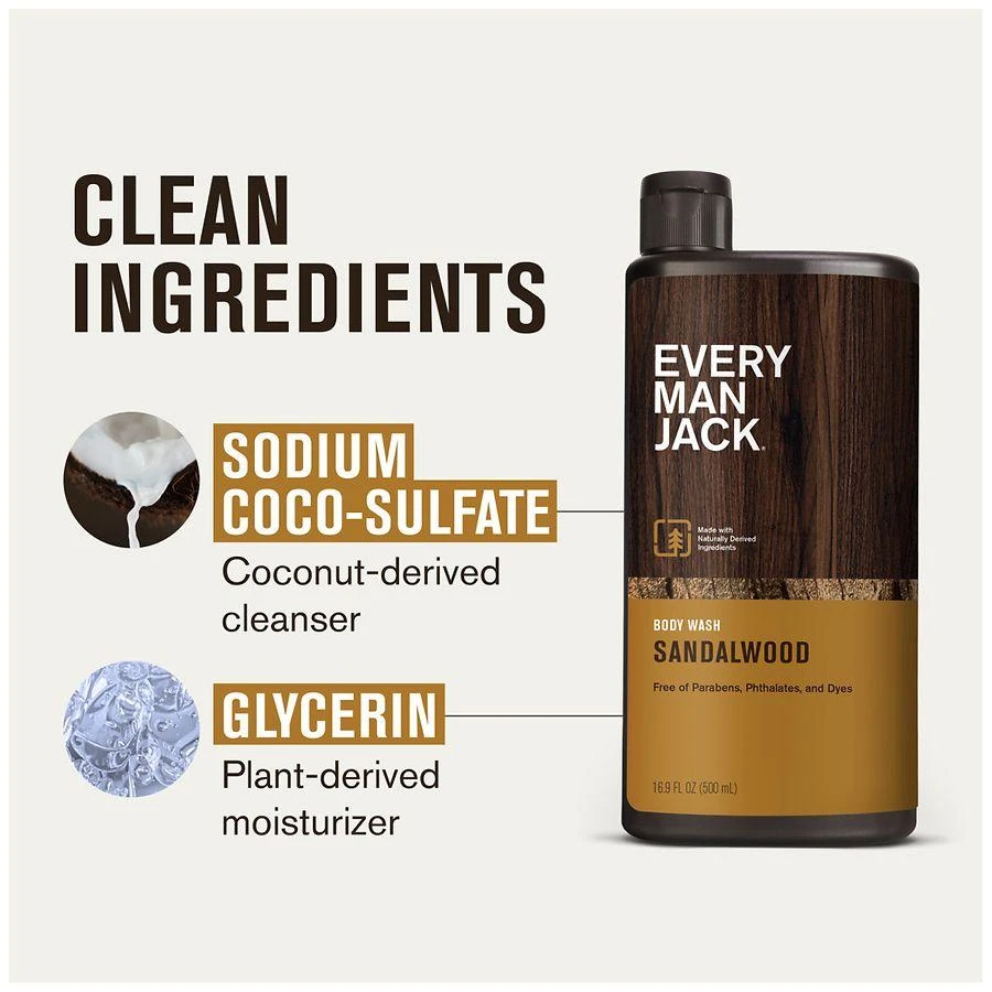 Every Man Jack Body Wash Sandalwood 5