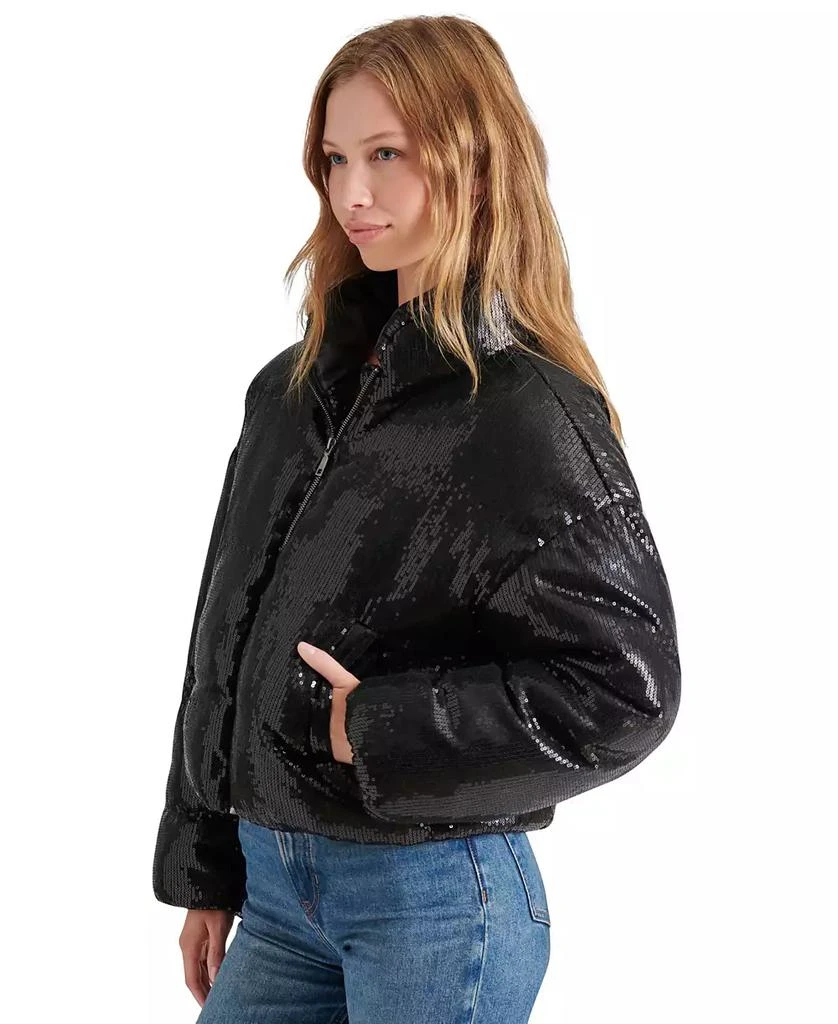 Steve Madden Women's Stratton Sequined Puffer Jacket 3