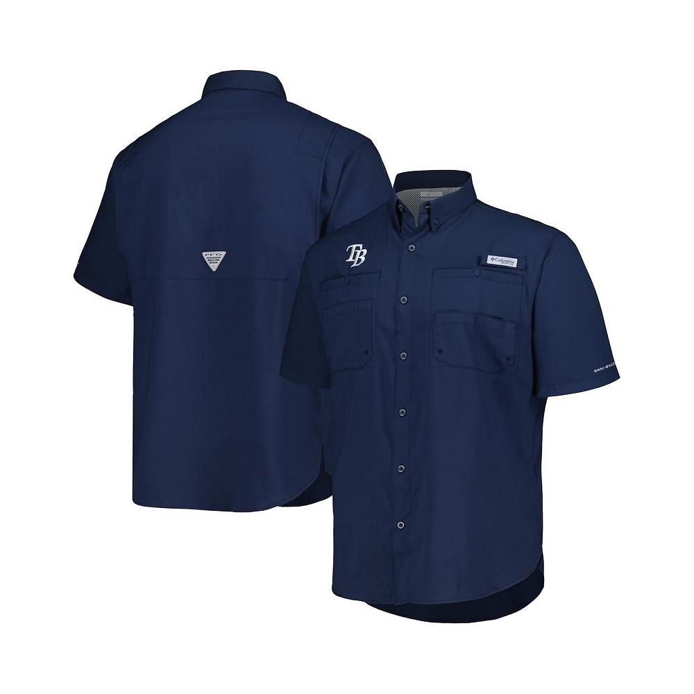 Columbia Men's Navy Tampa Bay Rays Tamiami Omni-Shade Button-Down Shirt