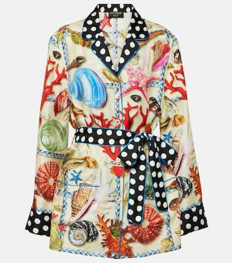 Dolce 
Gabbana Capri printed silk satin shirt 1