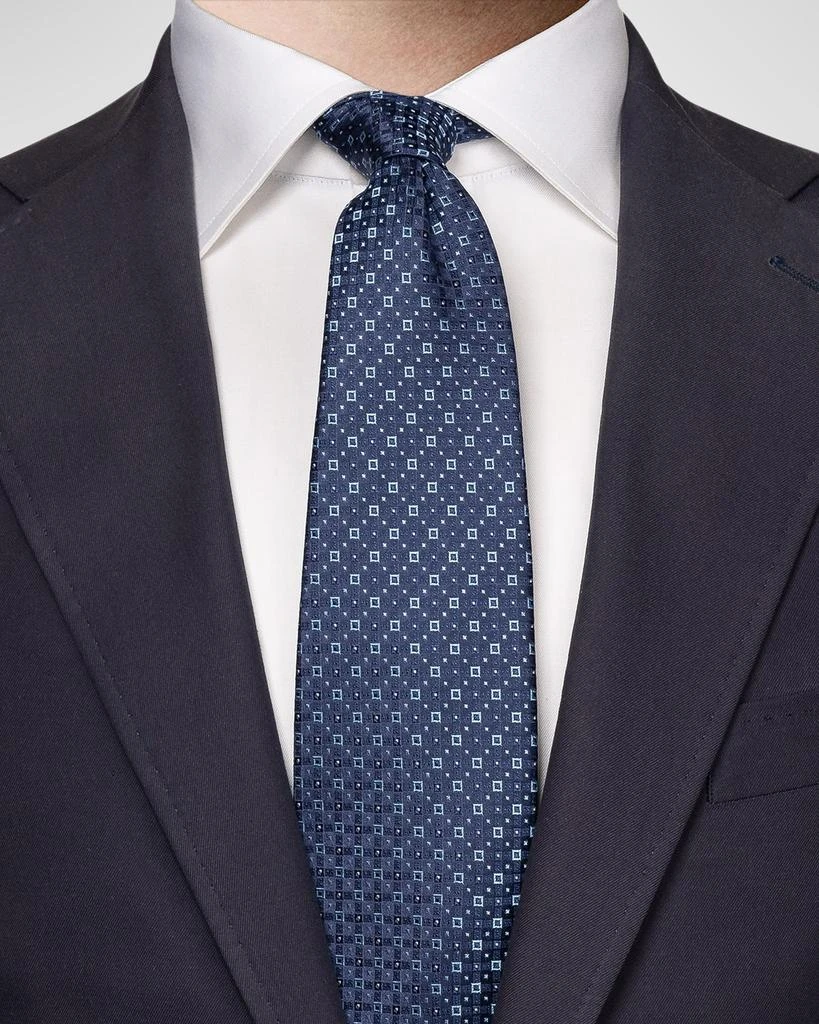 Eton Men's Woven Silk Geometric Tie 2