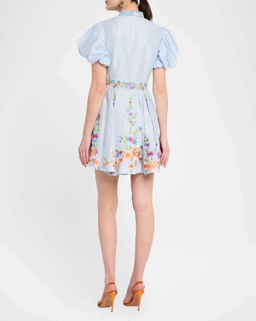 La Fuori Eva Azure Embellished Mini Dress 3