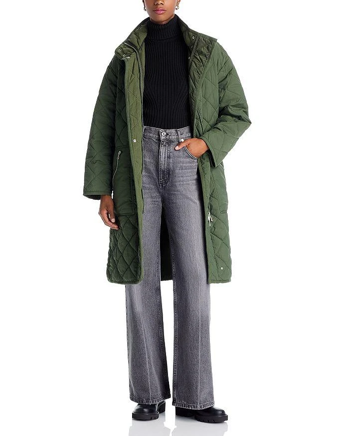 Bernardo Quilted Woven Coat