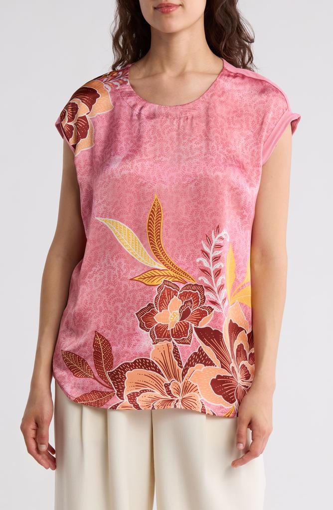 DR2 by Daniel Rainn Floral Satin T-Shirt
