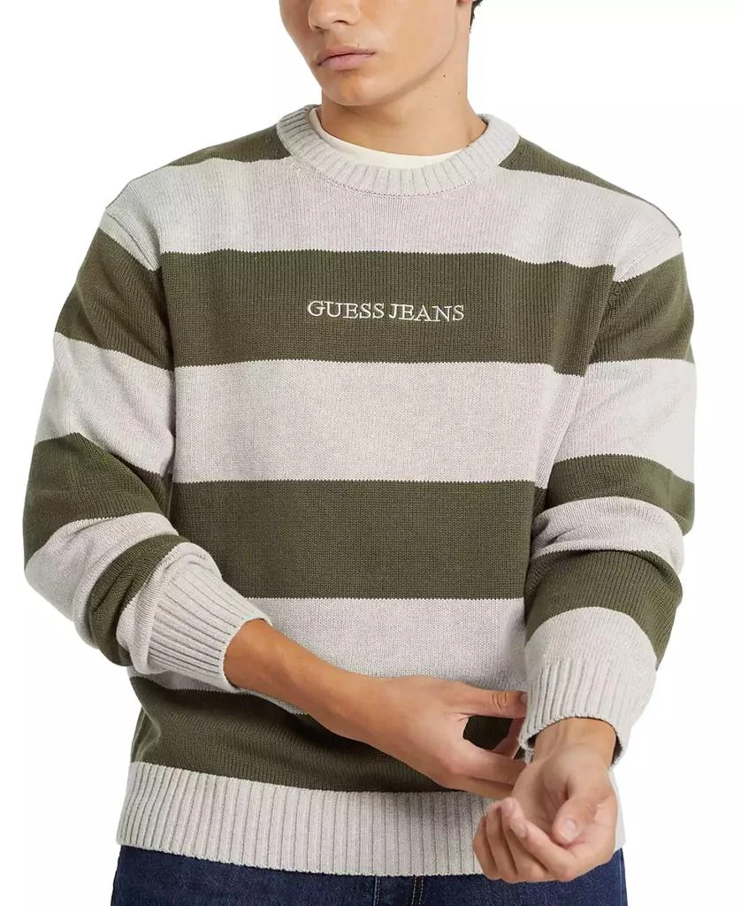 GUESS JEANS Men's Stripe Logo Sweater 3