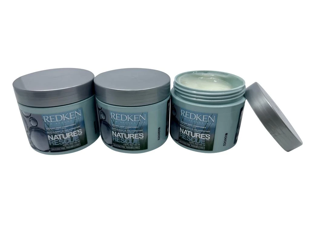 Redken Natures Rescue Cooling Deep Conditioner All Hair Types 4.2 OZ Set of 3 1