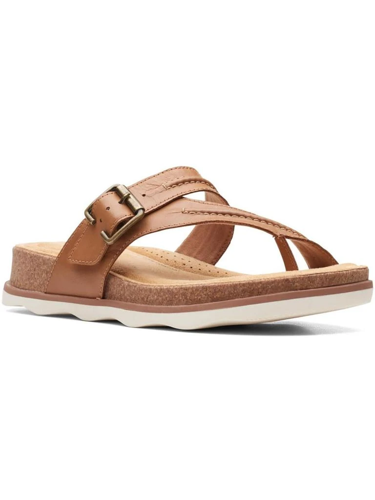 Clarks Brynn Madi Womens Buckle Cushioned Footbed Slide Sandals 5
