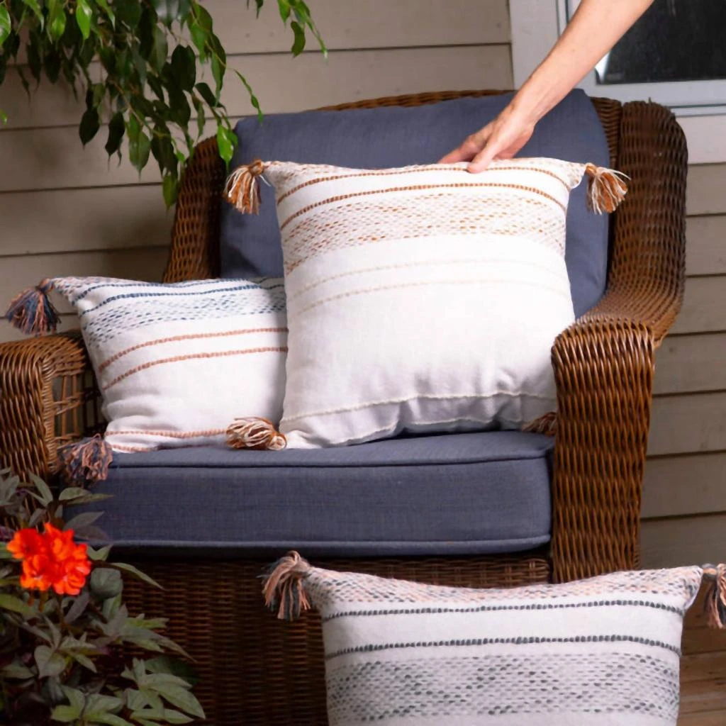 Howard
s Honeycomb Weave Square Pillow In Teal 4