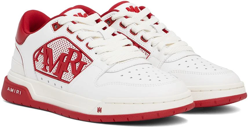 AMIRI White & Red Classic Low Sneakers 4