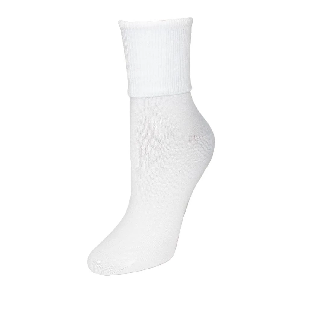 Jefferies Socks Women
s Plus Size Cotton Turn Cuff Sock 1