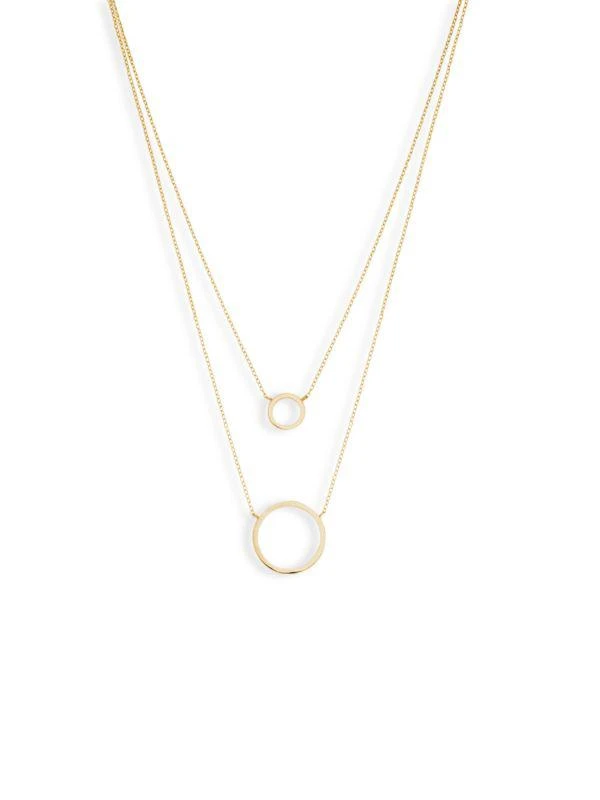 Saks Fifth Avenue 14K Yellow Gold Double Layer Necklace 1