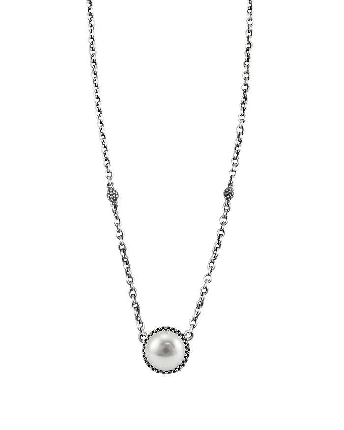 LAGOS Luna Sterling Silver 
Cultured Freshwater Pearl Pendant Necklace, 16"