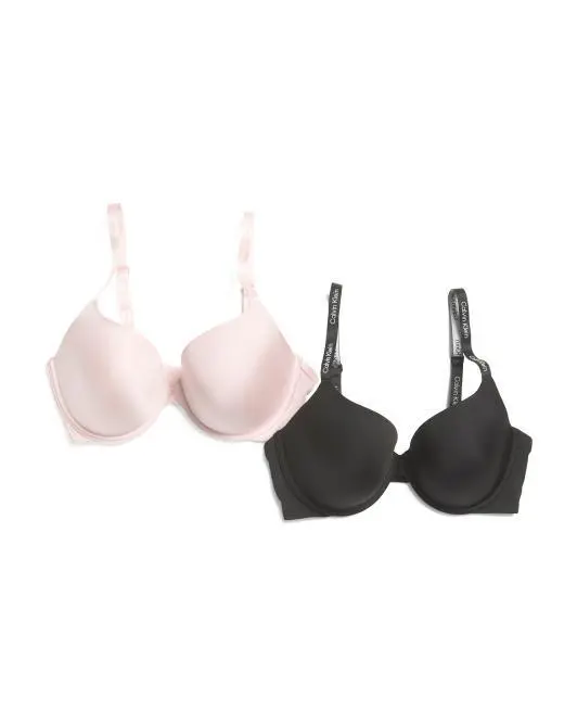Calvin Klein 2pk Motive Shine Lightly Lined Demi Bras