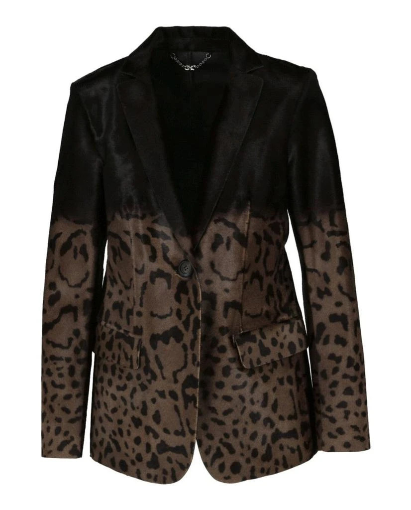 Salvatore Ferragamo Salvatore  Single Breasted Leopard Blazer
