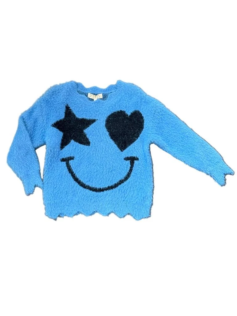 Hannah Banana Hannah Banana - Girl
s Smiley Face Fuzzy Sweater
