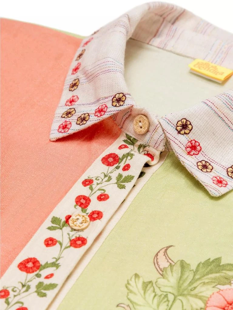 Agua Bendita Riveria Radiance Chrissy Harvest Floral Cotton-Blend Shirt 8